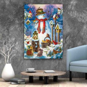 Pinturas navideñas en canvas Vintage 005
