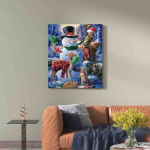 Pintura de navidad decorativa Muñeco de nieve 005