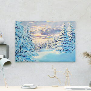 Pintura navideña en canvas Elegantes 006