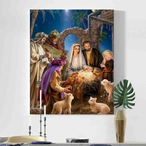 Cuadros decorativos navideños en canvas Nacimientos 006