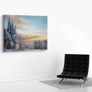 Pintura navideña en canvas Paisajes 006