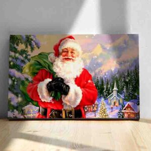 Cuadros decorativos navideños en canvas Santa 006