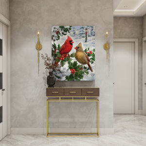 Pinturas navideñas en canvas Elegantes 007