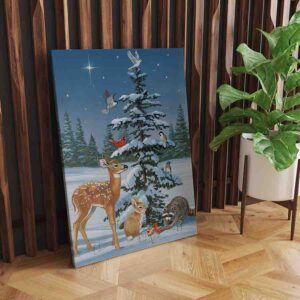 Cuadros decorativos navideños en canvas Renos 008