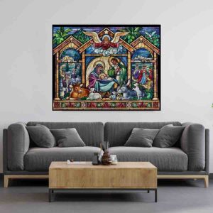 Pinturas navideñas en canvas 016