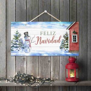 Letrero navidad de madera Mod.6