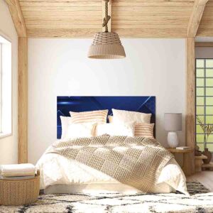 Camas tapizados modernos De azul Mod.2