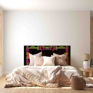 Respaldo para cama de madera estilo Mexicano Mod.3