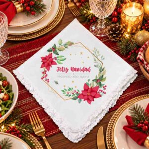 Servilleta de nochebuena de tela Mod. 6