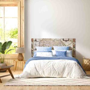 Respaldo para cama de madera De Mapas Mod.5
