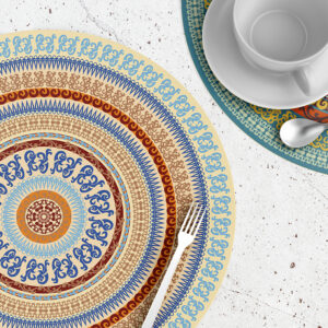 Mantel Para Mesa Redondo Mandalas MOD. Terra