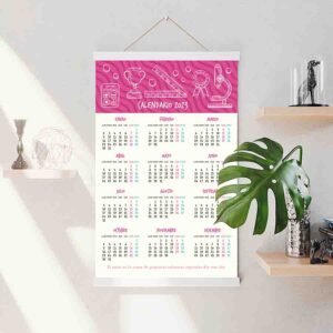 Calendarios grandes decoración Caminito de la escuela Mod.Rosa