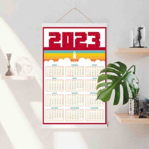 Calendario 2023 grande de pared Cohete