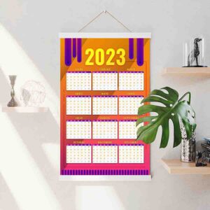 Calendario de pared 2023 decorativo Multicolor