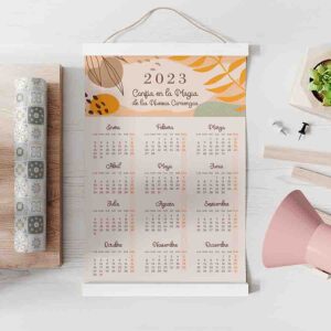 Calendarios bonitos grandes Nuevos comienzos Beige