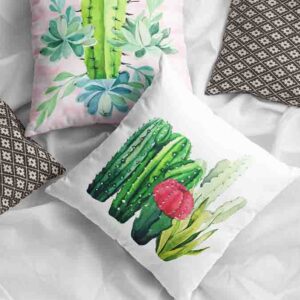 2 Cojines Decorativos De Cactus