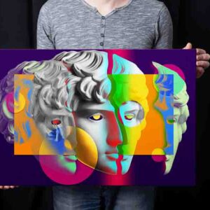 Cuadro en canvas Aesthetic escultura griega glitch