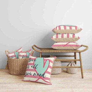 Cojines personalizados para el 14 de febrero All you need is love Mod.2