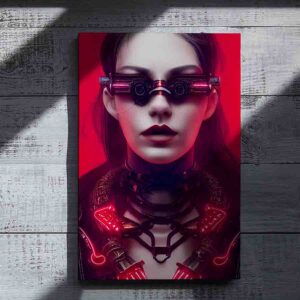 Útil Cuadro para comedor Chica androide futurista