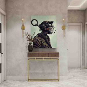Selecto Cuadro para sala Chimpance steampunk vintage