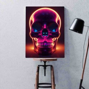Innovador Cuadro para sala grande Cráneo metálico punk