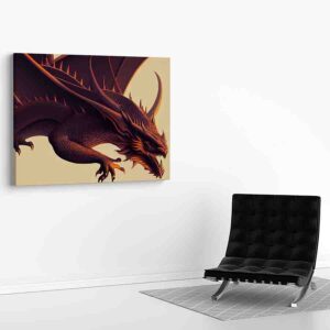 Refrescante Pintura para sala comedor Dragón furioso