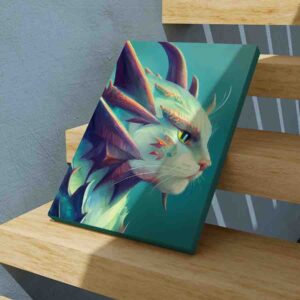 Creativa Pintura para sala Felino Dragon ilustración