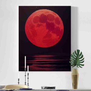 Extraordinario Cuadro canvas Fuego lunar