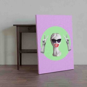 Pintura Gracioso collage escultura griega lentes