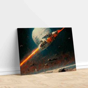 Envidiable Cuadro abstracto decorativo Guerra espacial