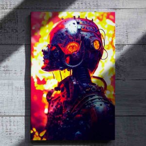 Pintura de Incendio en batalla Androide