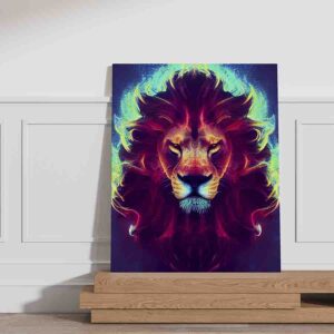 Agradable Pintura moderna para sala Leon ice and fire