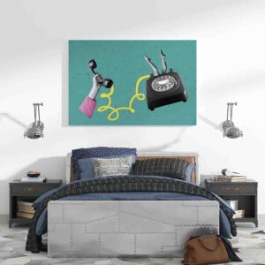 Cuadro decorativo Llamada teléfono vintage collage