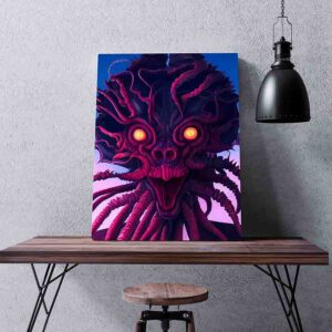 Pintura para cuarto de hombre Monstruo de otra dimensión