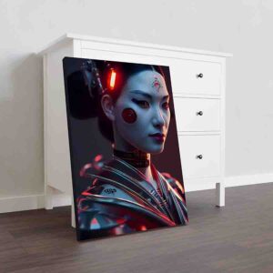 Expresivo Cuadro moderno Mujer japonesa futurista punk
