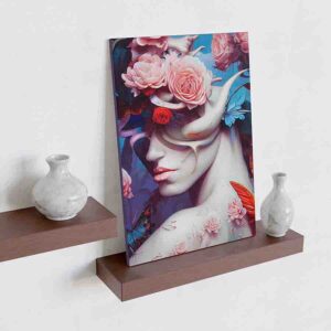 Cuadro decorativo Mujer surreal con naturaleza marina