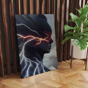 Cuadro elegantes para sala Mujer trueno tormenta