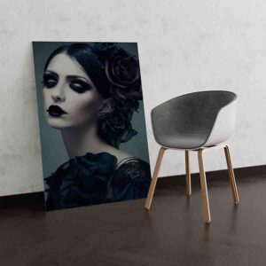 Cuadro moderno Mujer victoriana con rosas negras
