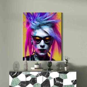 Elegantes Cuadros para sala Neón cyberpunk style