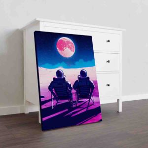 Inmejorable Cuadro para el cuarto Pareja lunar astronautas
