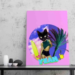 Sensacional Cuadro moderno Sexy cat collage aesthetic