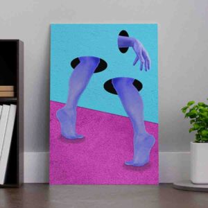 Pintura para cuarto surrealista pies y manos