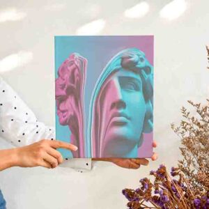 Cuadro decorativo Vaporwave neon aesthetic derretido