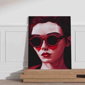 Cuadro para comedor Fashion girl de Francia con lentes