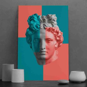 Preciosa Pintura abstracta vaporwave griego aesthetic