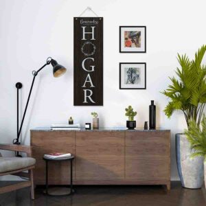 Elegante Letrero de bienvenida Mod. Negro 90x30