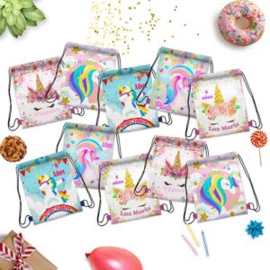 Morralitos para dulceros fiesta de unicornio 10pz