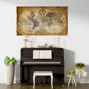 Mapa Vintage Panoramico Para Pared