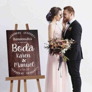 Letreros para boda en madera personalizado Mod.11
