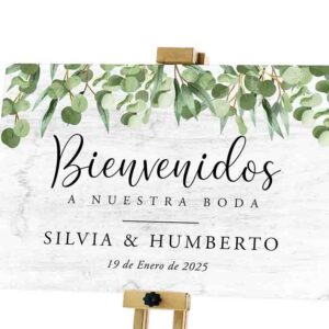 Letrero de nuestra boda elegante  Mod.22